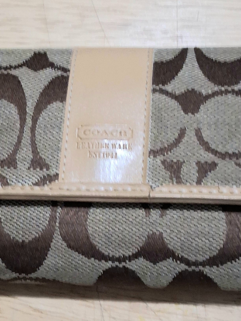Coach Signature Canvas and Leather Bifold Wallet in Beige/Brown